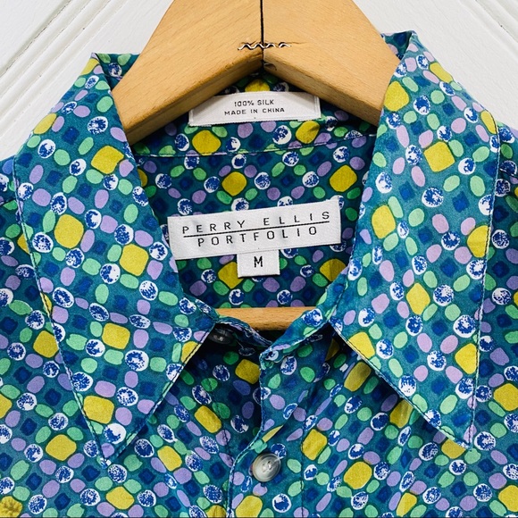 Perry Ellis Portfolio Silk Button Down - Picture 3 of 8